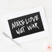 Sticker Rectangulaire Faire de l'amour pas la guerre (Enveloppe)