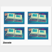 Sticker Rectangulaire Faire-part vintage bébé Cigar (Feuille)