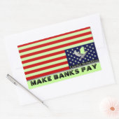 Sticker Rectangulaire Faire payer les banques (Enveloppe)