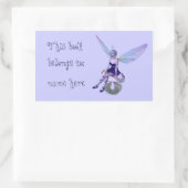 Sticker Rectangulaire Fairy Bookplate - rectangulaire (Sac)