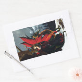 Sticker Rectangulaire Fairy Red Dragon Imaginaire printemps (Enveloppe)