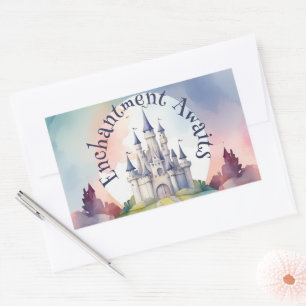 Sticker Rectangulaire Fairy Tale Castle Party