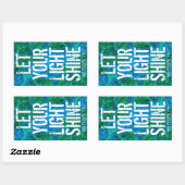 STICKER RECTANGULAIRE FAIS BRILLER TA LUMIÈRE (Feuille)