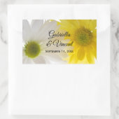 Sticker Rectangulaire Faisceaux Mariages à enveloppe jaune et blanc (Sac)