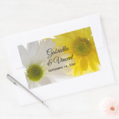 Sticker Rectangulaire Faisceaux Mariages à enveloppe jaune et blanc (Enveloppe)