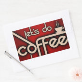 Sticker Rectangulaire faisons la date du café (Enveloppe)