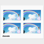 Sticker Rectangulaire Faisons un arc en ciel (Feuille)