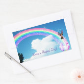 Sticker Rectangulaire Faisons un arc en ciel (Enveloppe)