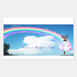 Sticker Rectangulaire Faisons un arc en ciel
