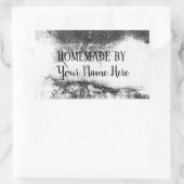 Sticker Rectangulaire Fait À La Maison Par Boulangerie Gâteau Gâteau Vin (Sac)