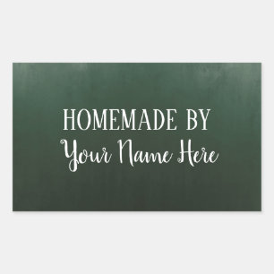 Sticker Rectangulaire Fait Maison Par Boulangerie Gâteau Gâteau Vintage