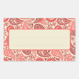 Sticker Rectangulaire Fait partie de la collection Love Letters Paisley 