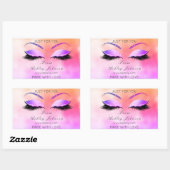 Sticker Rectangulaire Faite Par Parties scintillant Lashes Rectangulaire (Feuille)