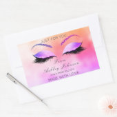 Sticker Rectangulaire Faite Par Parties scintillant Lashes Rectangulaire (Enveloppe)