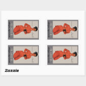 Sticker Rectangulaire Faites attention à ce que vous dites et écrivez (Feuille)