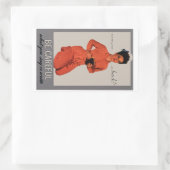 Sticker Rectangulaire Faites attention à ce que vous dites et écrivez (Sac)