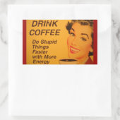 Sticker Rectangulaire Faites des choses stupides plus vite (Sac)