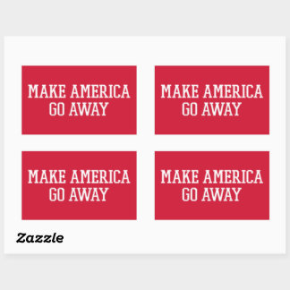 Sticker Rectangulaire Faites disparaître l'Amérique - Nouveau MAGA