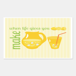 Sticker Rectangulaire Faites la limonade