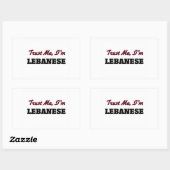 Sticker Rectangulaire Faites-moi confiance Je suis Libanaise (Feuille)