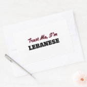 Sticker Rectangulaire Faites-moi confiance Je suis Libanaise (Enveloppe)