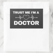 Sticker Rectangulaire Faites-moi confiance Je suis un Docteur Drôle Doct (Sac)