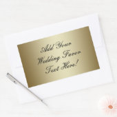 Sticker Rectangulaire Faites votre propre Gold Wedding Favoriser (Enveloppe)