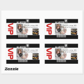 Sticker Rectangulaire Faites votre propre VIP Pass 8 façons de personnal (Feuille)
