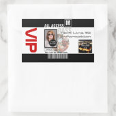 Sticker Rectangulaire Faites votre propre VIP Pass 8 façons de personnal (Sac)
