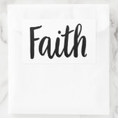 Sticker Rectangulaire Faith Evangile Graphique Foi Art Esthétique Christ (Sac)