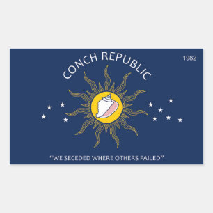 Sticker Rectangulaire FAKES Authentic Conch Republic