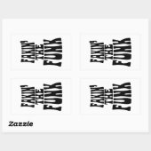 Sticker Rectangulaire Fakin' the Funk (Feuille)