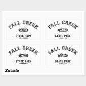 Sticker Rectangulaire Fall Creek Falls State Park, Tennessee (Feuille)