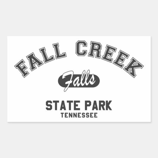 Sticker Rectangulaire Fall Creek Falls State Park, Tennessee (Devant)