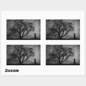 Sticker Rectangulaire Falln Grim Reaper Frontières Art Original Entre (Feuille)