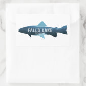 Sticker Rectangulaire Falls Lake North Carolina Fish (Sac)
