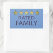Sticker Rectangulaire Famille cinq étoiles (Sac)