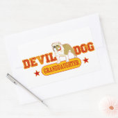 Sticker Rectangulaire Famille de chiens diables (Enveloppe)