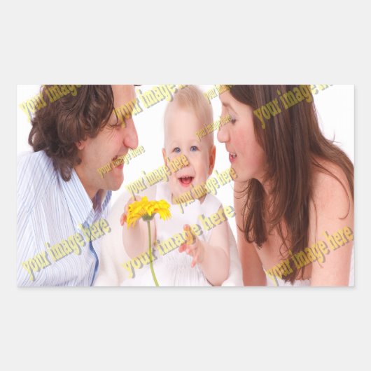 Sticker Rectangulaire FAMILLE Photo ✨ Lovely Custom (Devant)