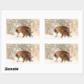 Sticker Rectangulaire Famille Tigers (Feuille)