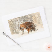 Sticker Rectangulaire Famille Tigers (Enveloppe)