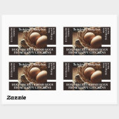 Sticker Rectangulaire Family Farm Oeufs personnalisés dans un Modèle pho (Feuille)
