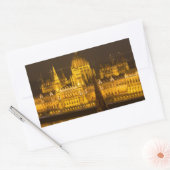 Sticker Rectangulaire Famine Parliament Budapest by night (Enveloppe)