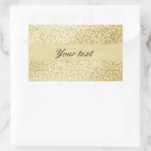 Sticker Rectangulaire Fancy Faux Gold Parties scintillant personnalisée (Sac)
