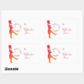 Sticker Rectangulaire Fantastique tambours de Noël moderne (Feuille)