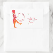 Sticker Rectangulaire Fantastique tambours de Noël moderne (Sac)