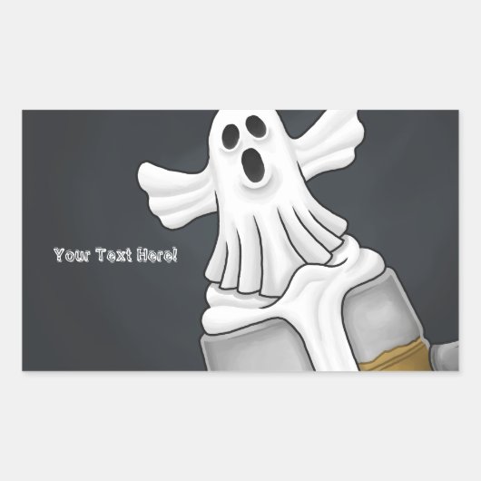 Sticker Rectangulaire Fantôme effrayant  (Devant)