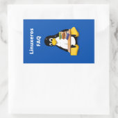 Sticker Rectangulaire FAQ Linuxeros (Sac)
