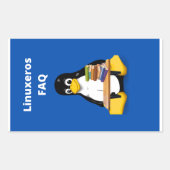 Sticker Rectangulaire FAQ Linuxeros (Devant)