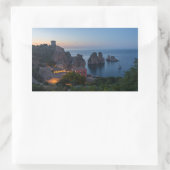 Sticker Rectangulaire Faraglioni et Tonnara à Scopello, Sicile (Sac)